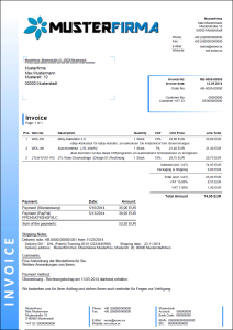 JTL-Wawi Druckvorlage - ENGLISCH  (Design 02) Rechnung