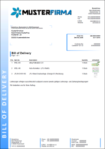 JTL-Wawi Druckvorlage - ENGLISCH  (Design 02) Lieferschein