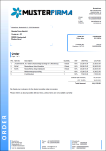 JTL-Wawi Druckvorlage - ENGLISCH  (Design 02) Lieferantenbestellung