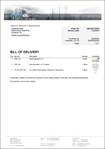 JTL-Wawi Druckvorlage - ENGLISCH  (Design 04) Lieferschein