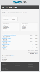 JTL-Wawi Email-Vorlage HTML - ENGLISCH  (Design 01) Lieferanten-Preisanfrage