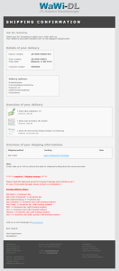 JTL-Wawi Email-Vorlage HTML - ENGLISCH  (Design 01) Versandbestätigung