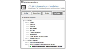 Hinweis für Auftragsposition setzen (Artikelnummer)