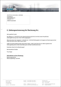 JTL-Wawi Druckvorlage  (Design 01) Mahnung