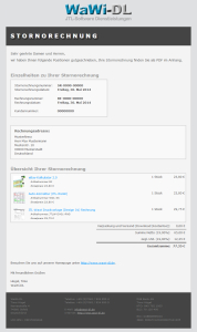 JTL-Wawi Email-Vorlage HTML  (Design 01) Rechnungskorrektur