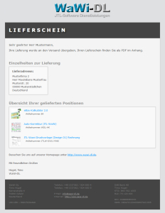 JTL-Wawi Email-Vorlage HTML  (Design 01) Lieferschein