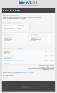 JTL-Wawi Email-Vorlage HTML  (Design 01) Lieferanten-Bestellung