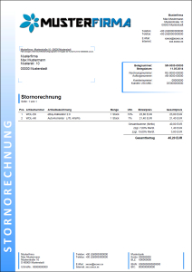 JTL-Wawi Druckvorlage  (Design 02) Rechnungskorrektur